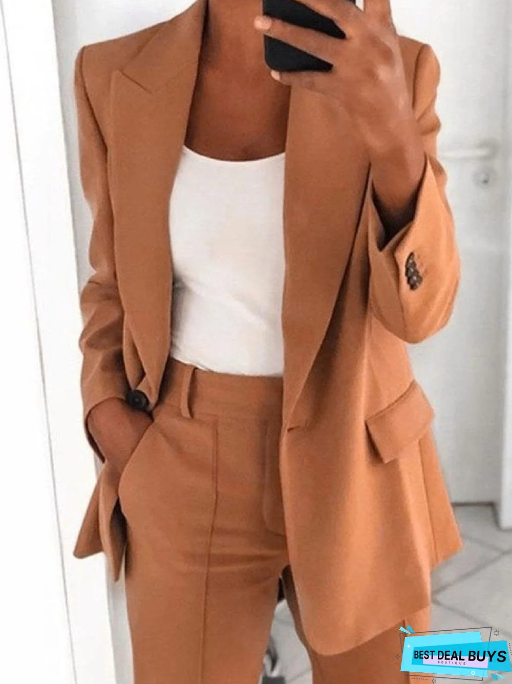 Casual Long Sleeve Solid Outerwear
