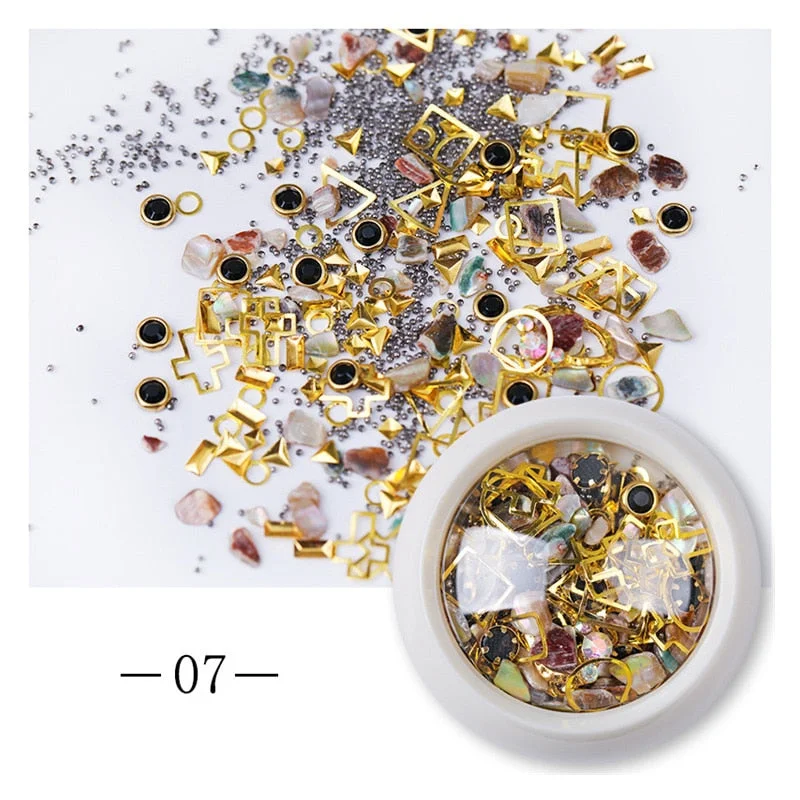 Butterfly Design Mixed Ultra-thin Hollow Metal Patch Snowflake DIY Jewelry Nail Art Decoration Metallic Nail Art Sequins Gem-Nail Inspo