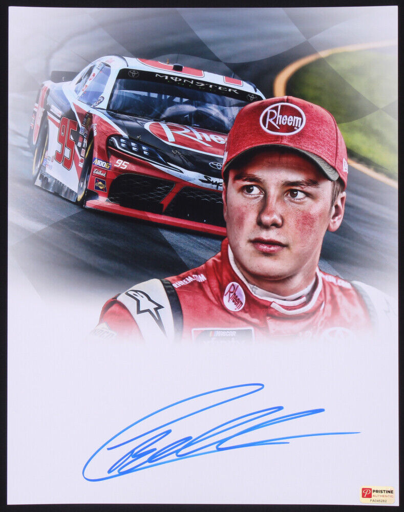 Christopher Bell Signed 2020 NASCAR #95 Cup Series 11x14 Photo Poster painting (PA COA)