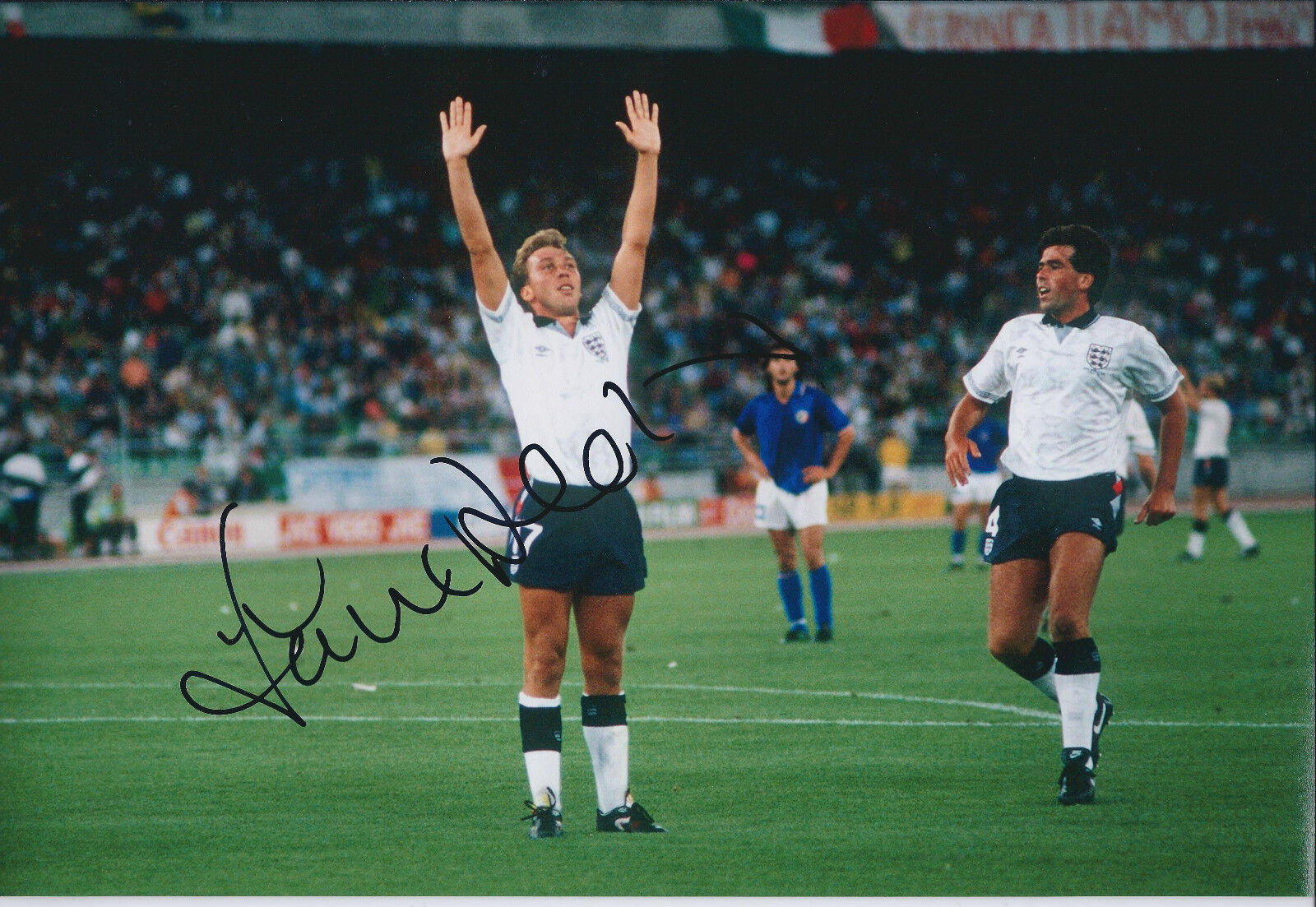 David PLATT Signed Autograph 12x8 Photo Poster painting AFTAL COA ENGLAND World Cup Italy 1990