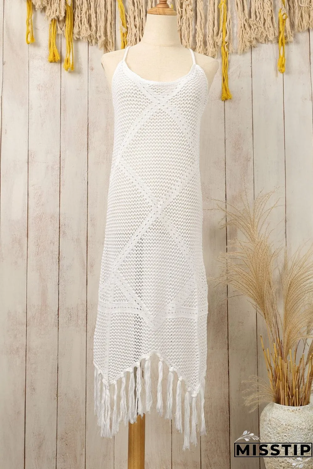 Bohemian Lace Knitted Summer Mini Dress