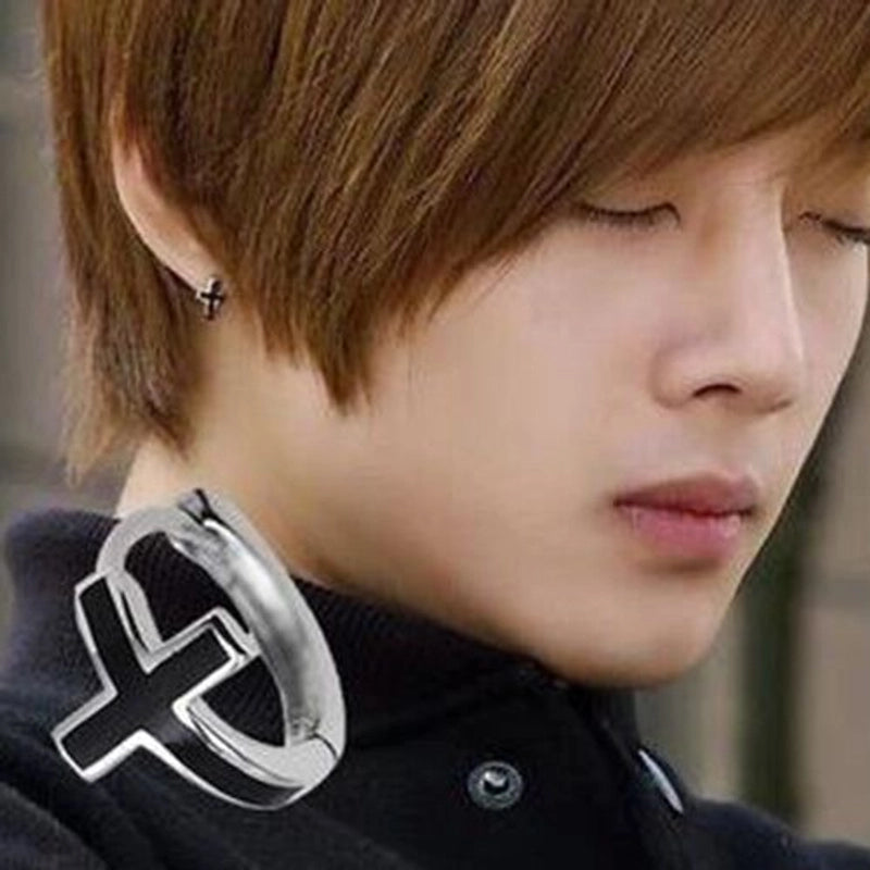 1 Piece Minimalist Geometric Plating Inlay Copper Stone Ear Studs