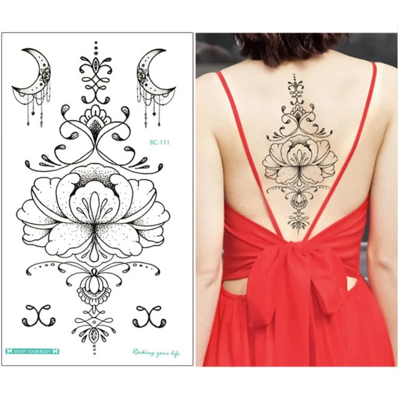 temporary fashion tattoos jewelry body stickers egypt arabic indian mandala temporary tattoo sticker underboob sexy tatoo girls