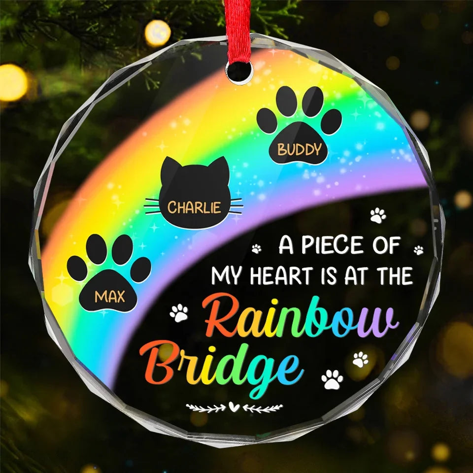 Loveyoufancy Cherished Moments, Everlasting Love - Memorial Personalized Custom Circle Glass Ornament - Christmas Gift, Sympathy Gift For Pet Owners, Pet Lovers