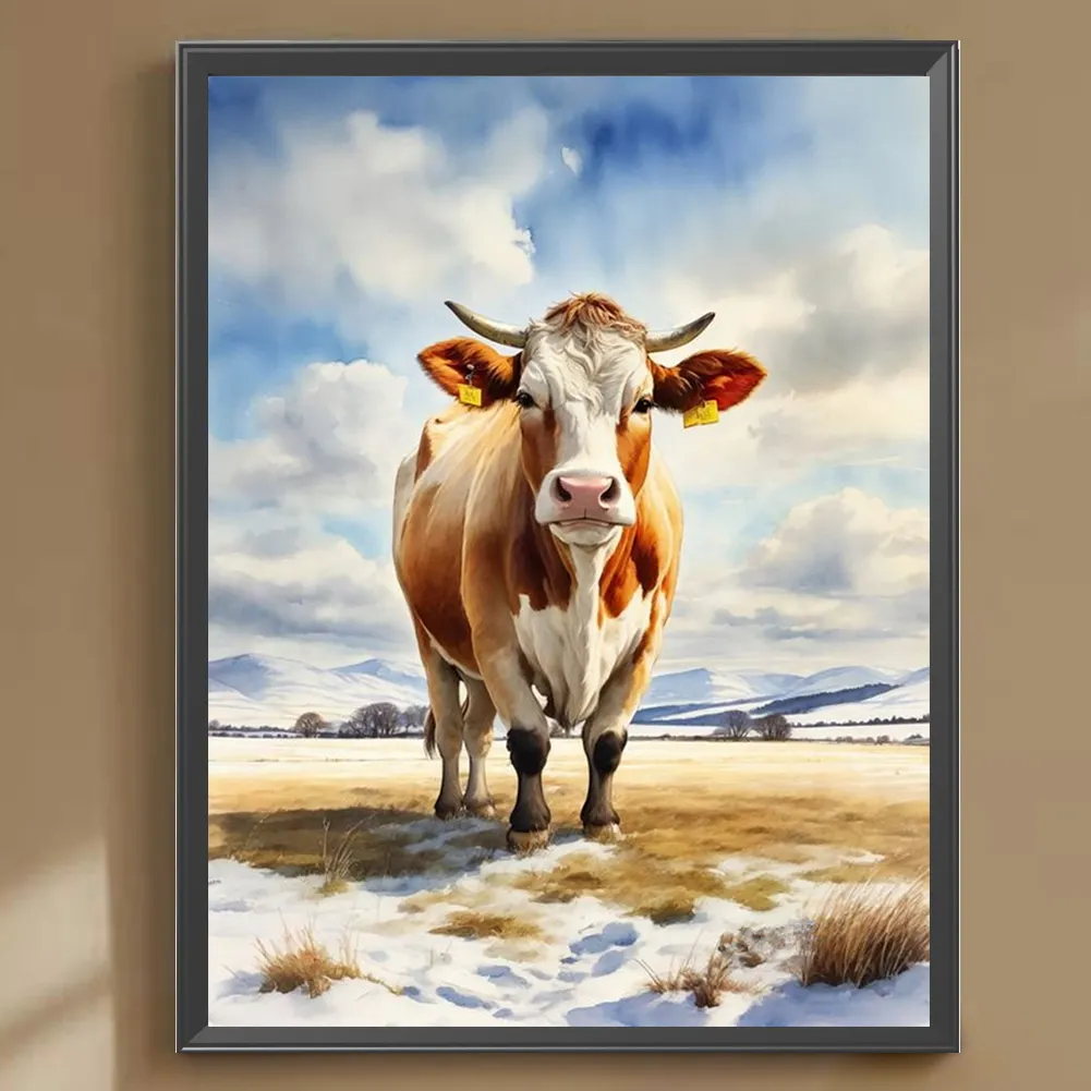 Diamond Painting - Full Round Drill - Cow(Canvas|30*40cm)