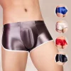 Men's Sexy High Elastic Shiny Boxer Shorts