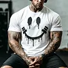 Men's Barbell Smile Design Casual T-shirt by Inlyline
