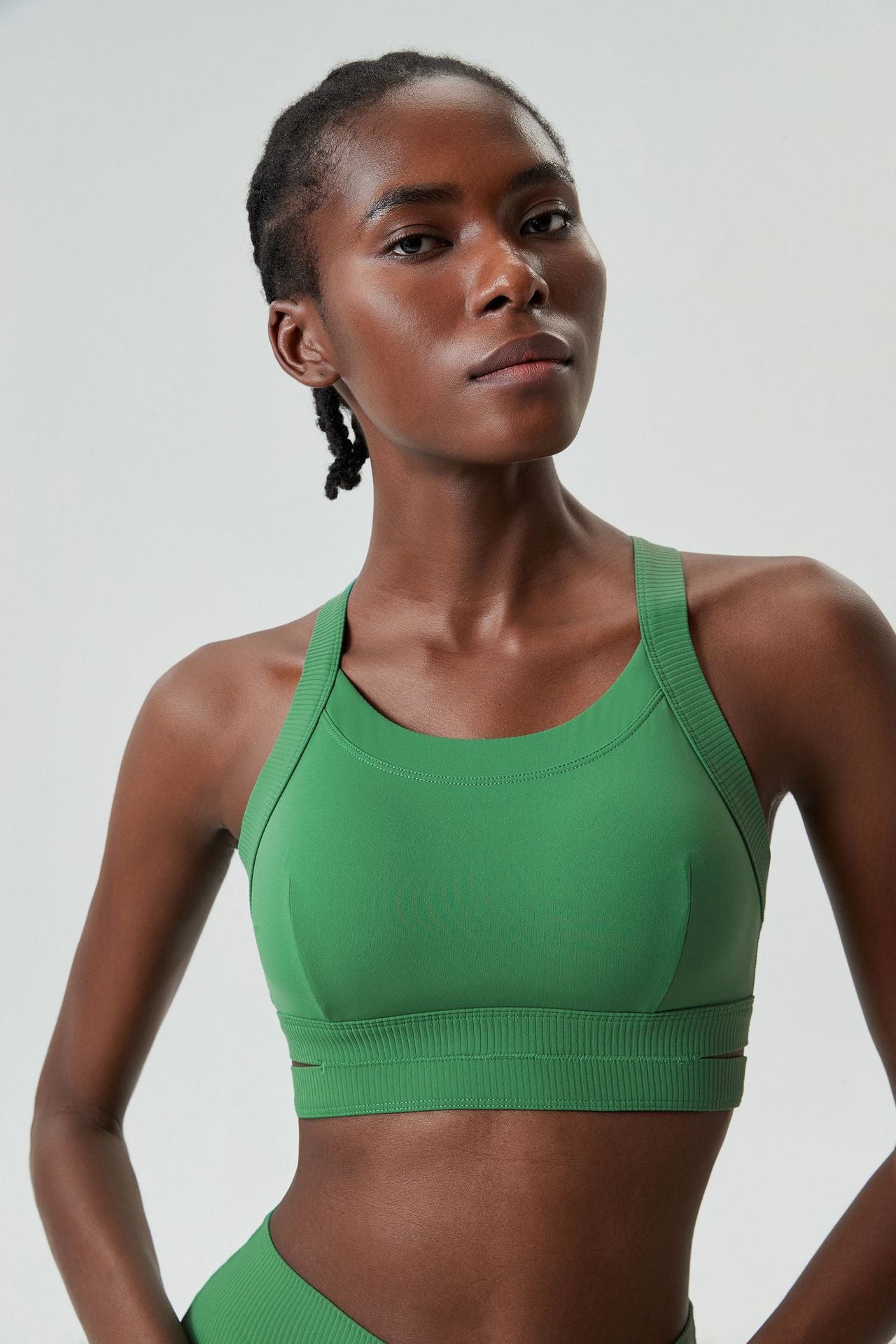 Round Neck Racerback Sports Bra