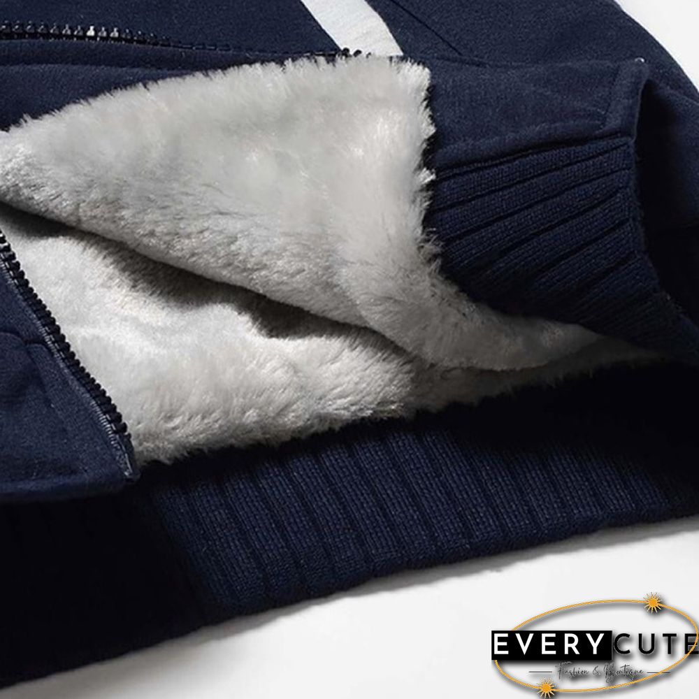 Fashion Winter Plus Fleece Jackets Men's Camouflage Hooded Cotton Down Jacket Plus Size Long Sleeve Zipper Jacket Coat