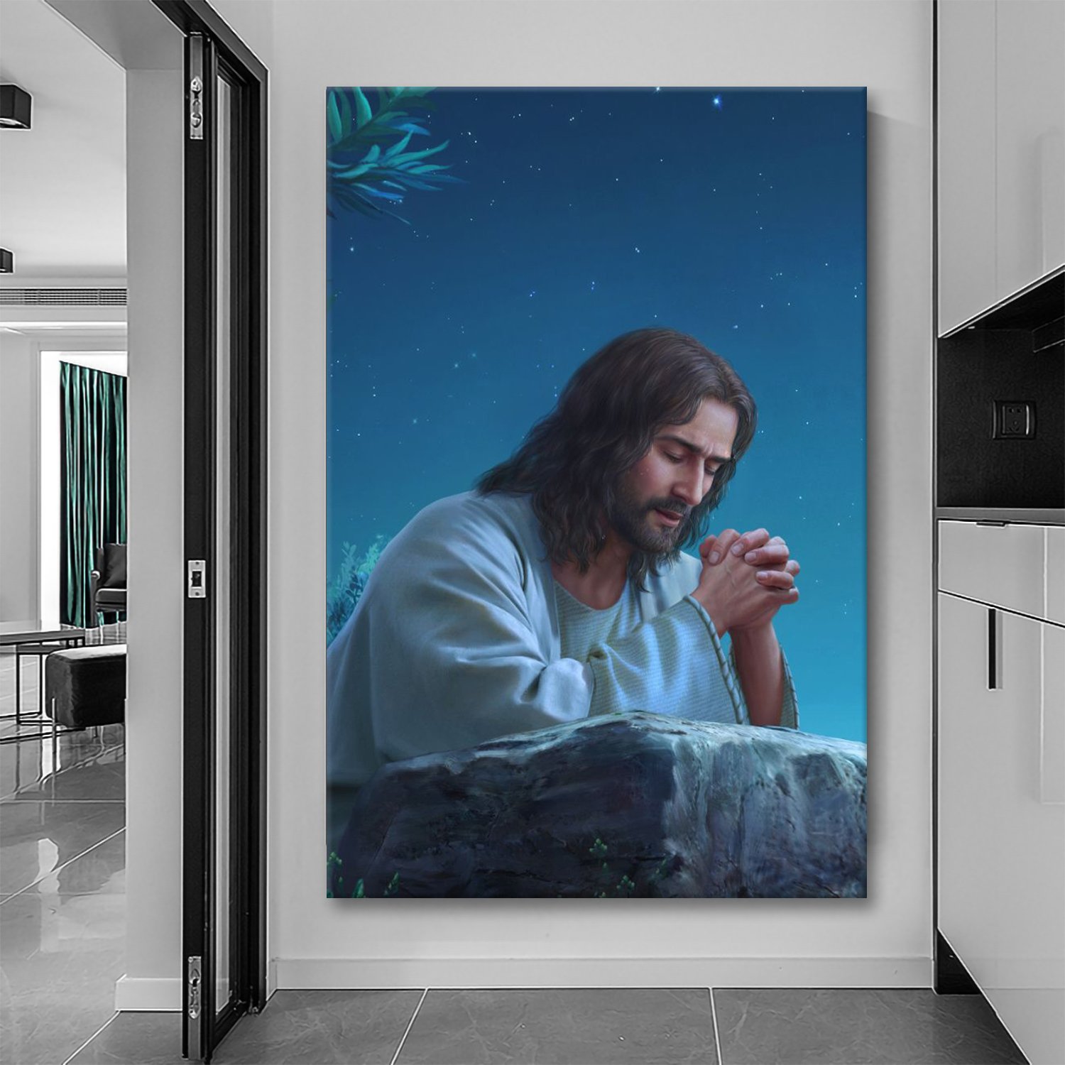 The blessing of our Lord Jesus Christ Canvas Wall Art
