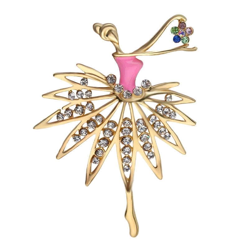 Fashion Pin Letter Butterfly Alloy Inlay Rhinestones Women’S Brooches