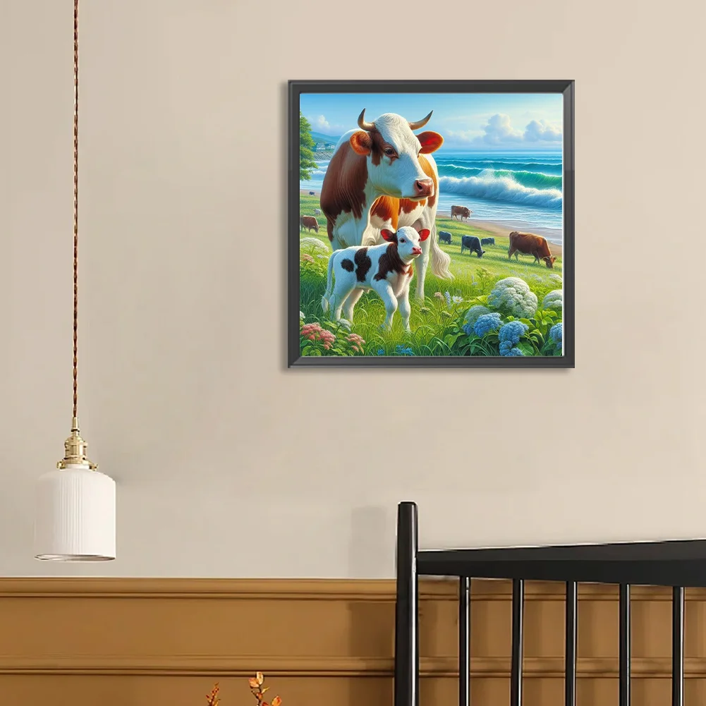 Diamond Painting - Full Round Drill - Cow(Canvas|40*40cm)