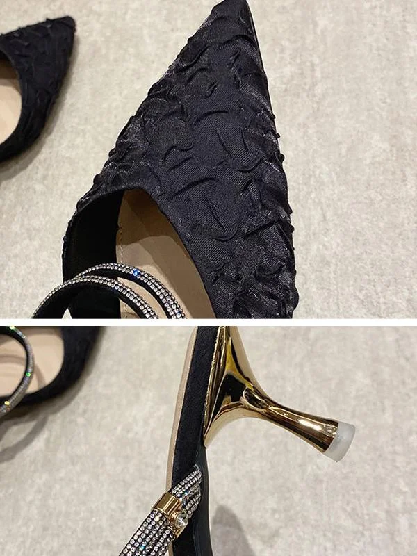 Fashion bag pointed stiletto two-wear high-heeled half slippers