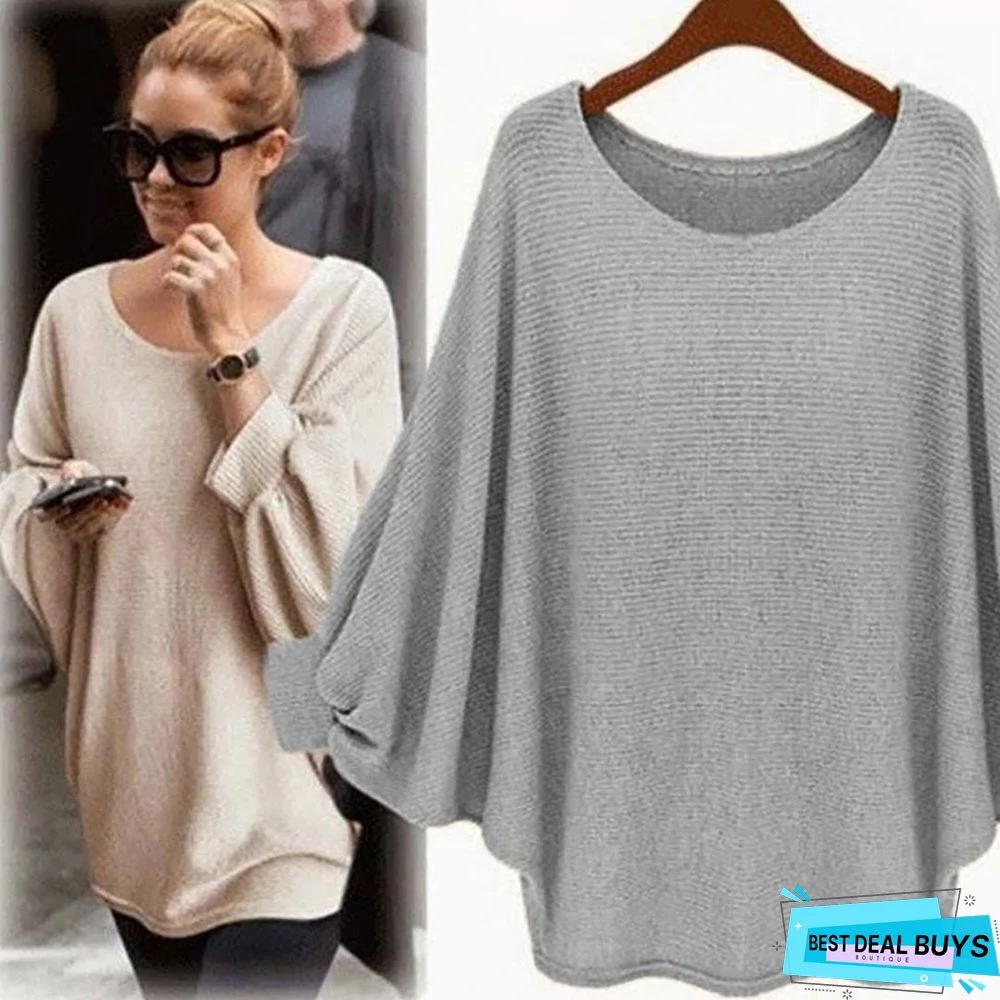 Casual Acrylic Crew Neck Sweater