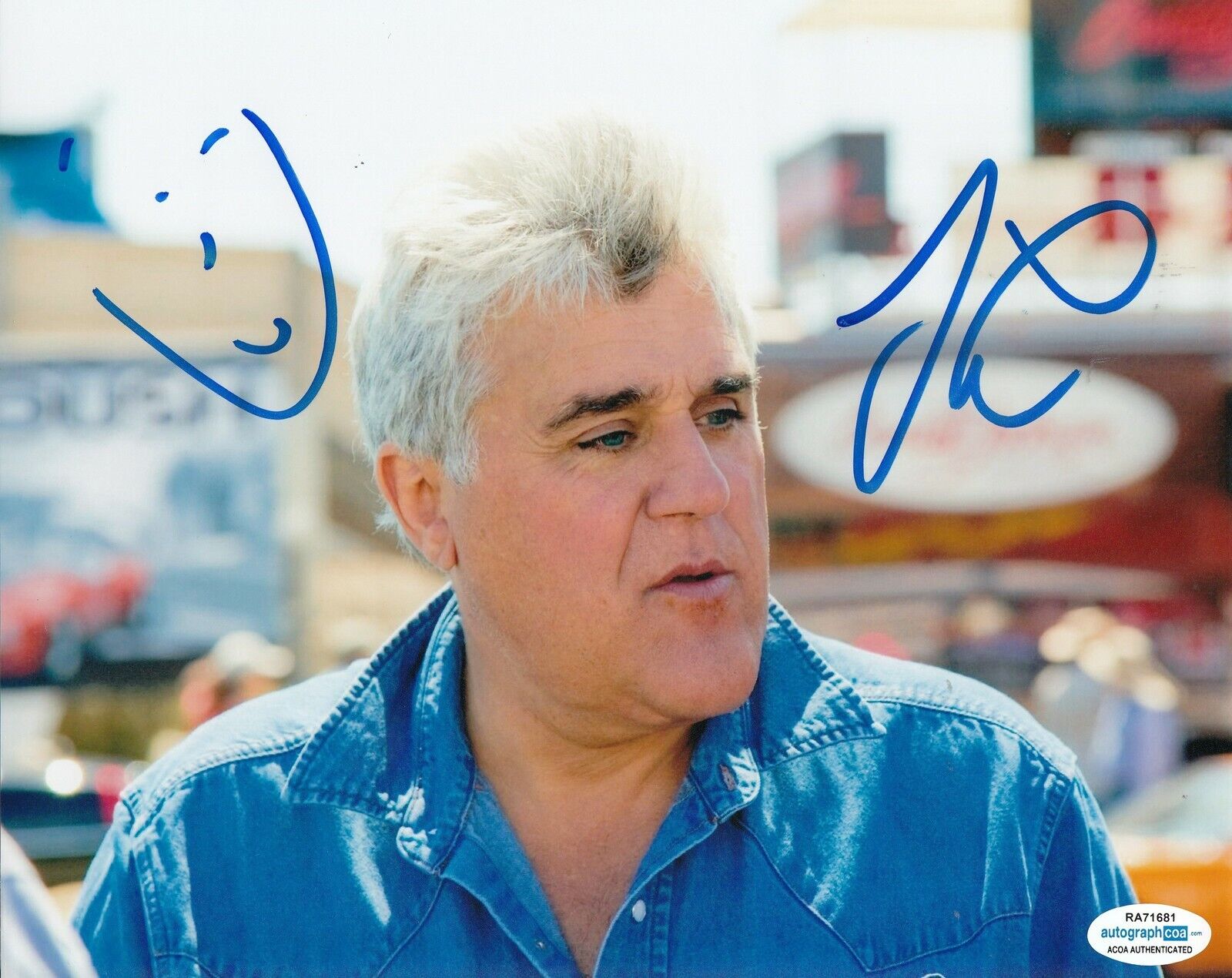 JAY LENO signed (THE TONIGHT SHOW) 8x10 Photo Poster painting autographed ACOA Authentic #2