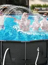 2Pcs Pool Fountain Adapter Set 1 Male 1 Female Ground Pool Fountain Adapters Non-Slip ABS Swimming Pools Equipment Pools Waterfall Connector For SummerWave & Funsicle