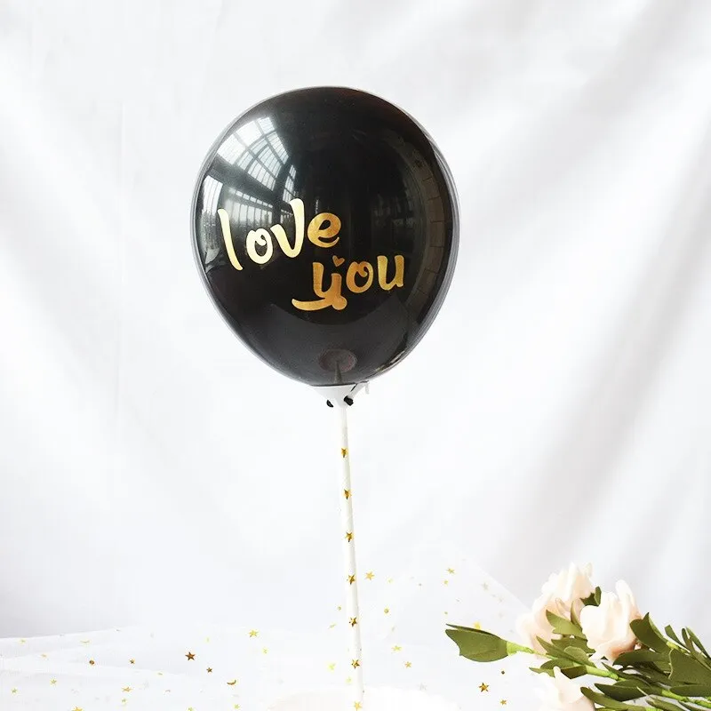 1 Set 5inch Confetti Balloon Cake Topper Decoration with Paper Straw Bow Baby Shower Favors Wedding Birthday Party Supplies