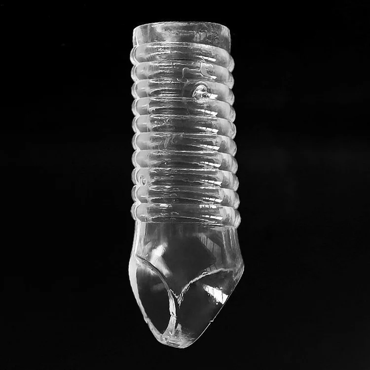 Clear Bumpy Penis Sleeve with Ball Loop  Weloveplugs