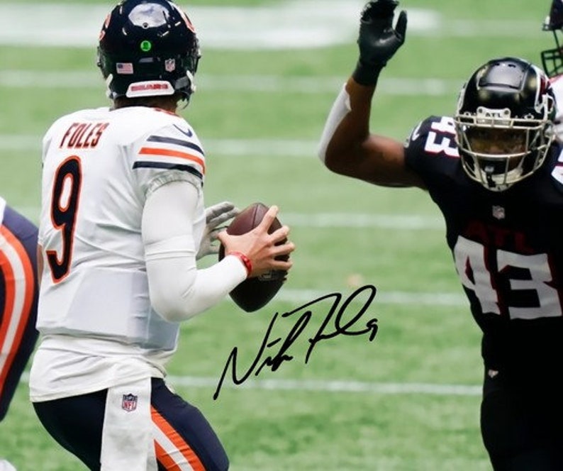 Nick Foles Signed Photo Poster painting 8X10 rp Auto Autographed Chicago Bears NFL