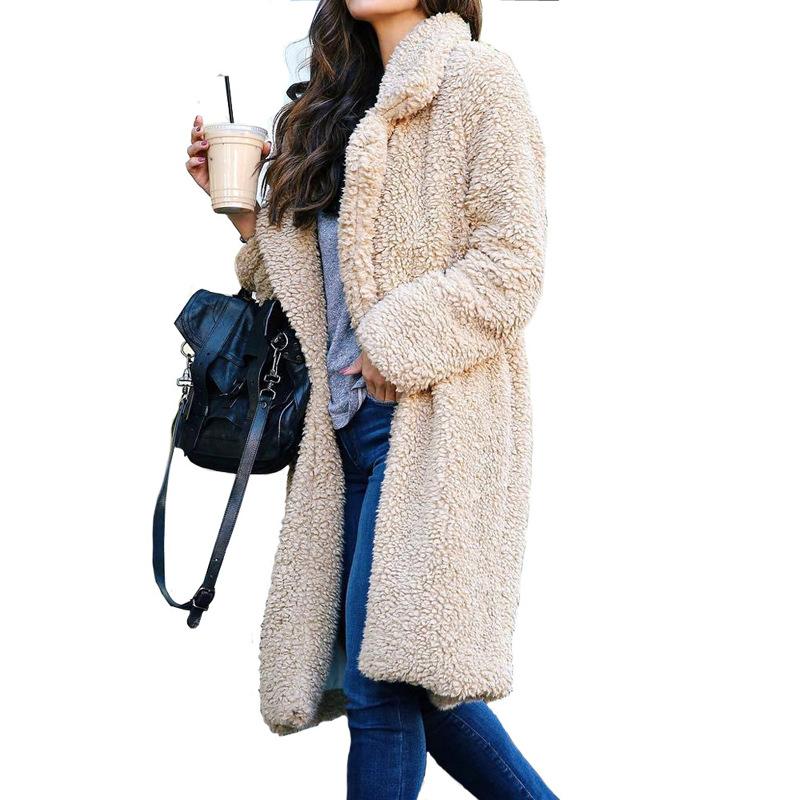  thdmladies Long solid wool warm coat thedmladies
