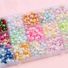Flashing 3-8mm ABS Nonporous Pearls Colorful DIY Accessories