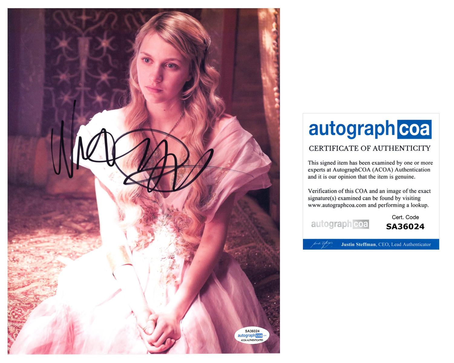 Nell Tiger  Signed Autographed 8x10 Photo Poster painting Game of Thrones Actress ACOA COA