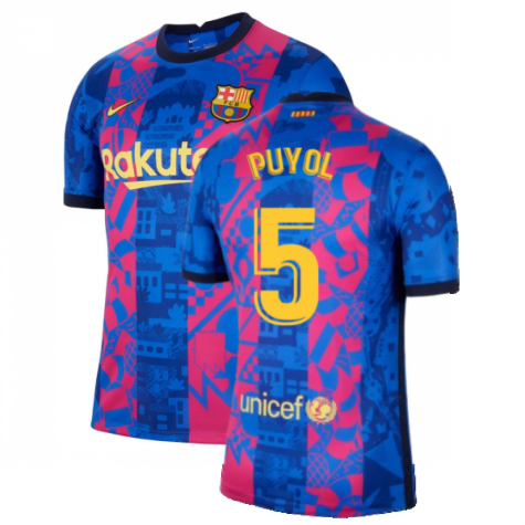 Maillot FC Barcelone Carles Puyol 5 Third 2021/22