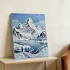 Berge DIY-Perlenmalsets mit Rahmen 30x40 cm Perlengem&auml;lde Bildkunst Basteln f&uuml;r Erwachsene Anf&auml;nger Geschenk Hausdekoration an der Wand