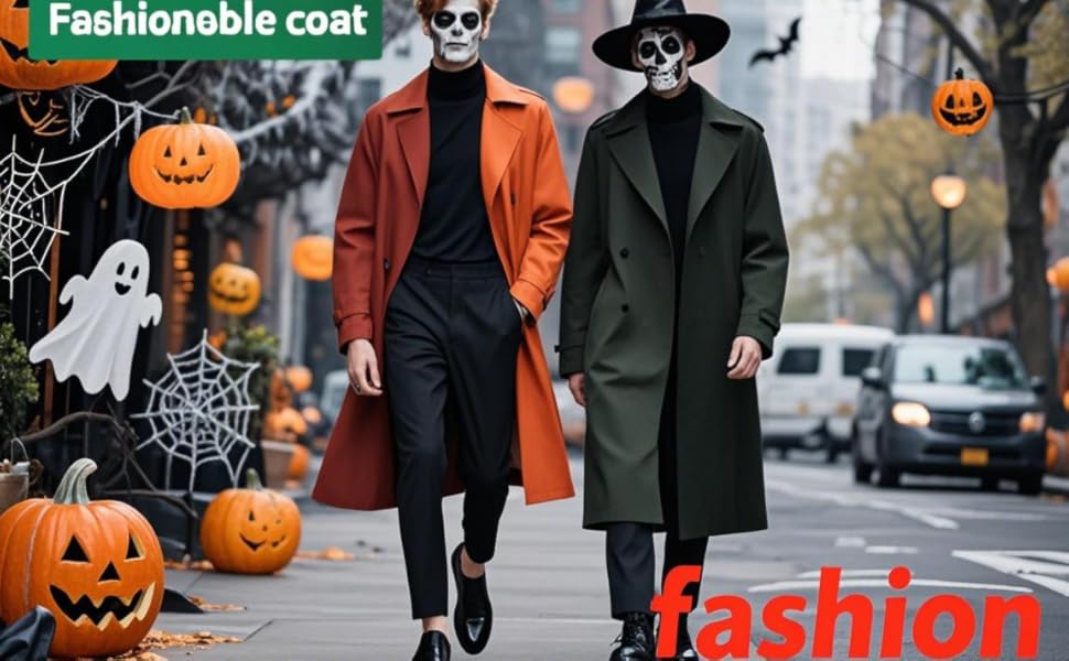 Windbreaker Jackets for Men Classic Loose Long Casual Trendy Solid Jacket