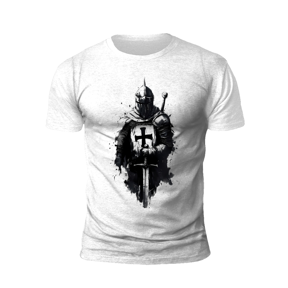 Monochrome Medieval: Knight's Valor T-Shirt