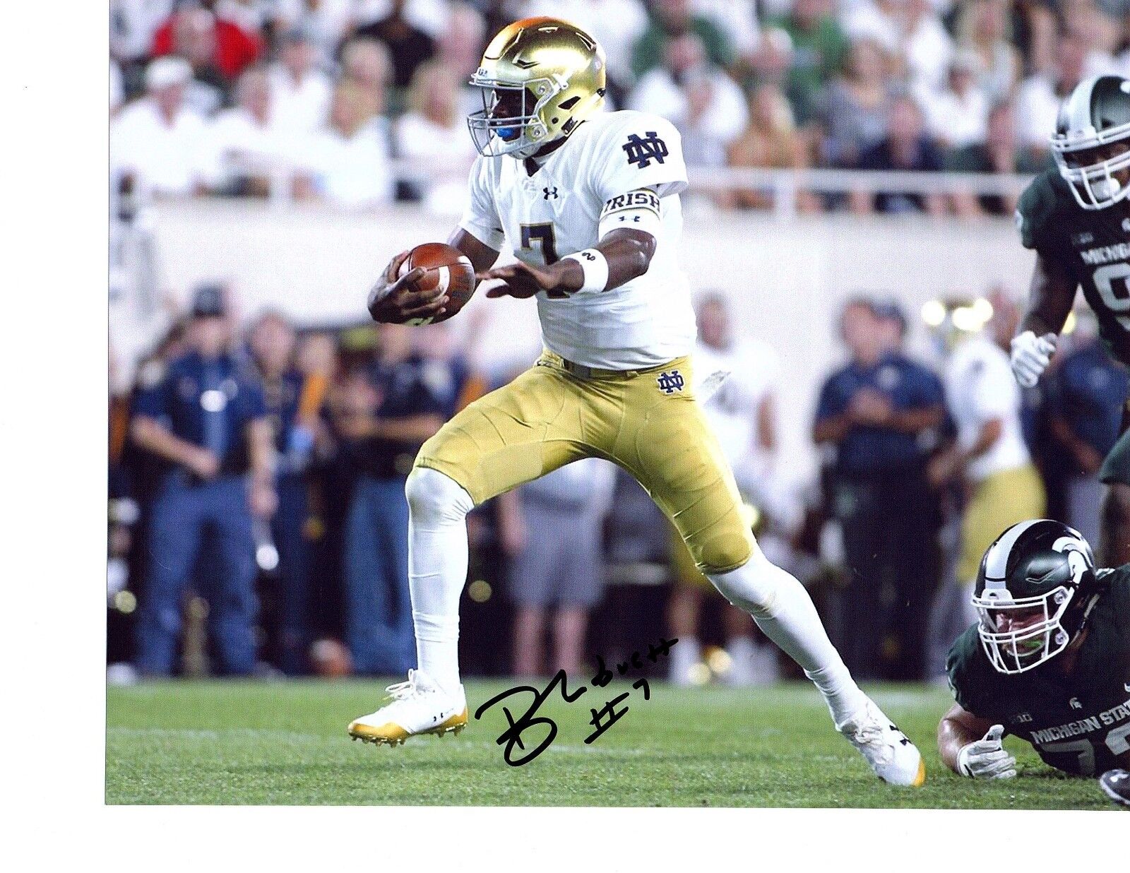 Brandon Wimbush Notre Dame Irish hand signed autographed 8x10 football Photo Poster painting