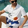 Gioiacombo&trade; Set manica corta da uomo con stampa foglia di sole