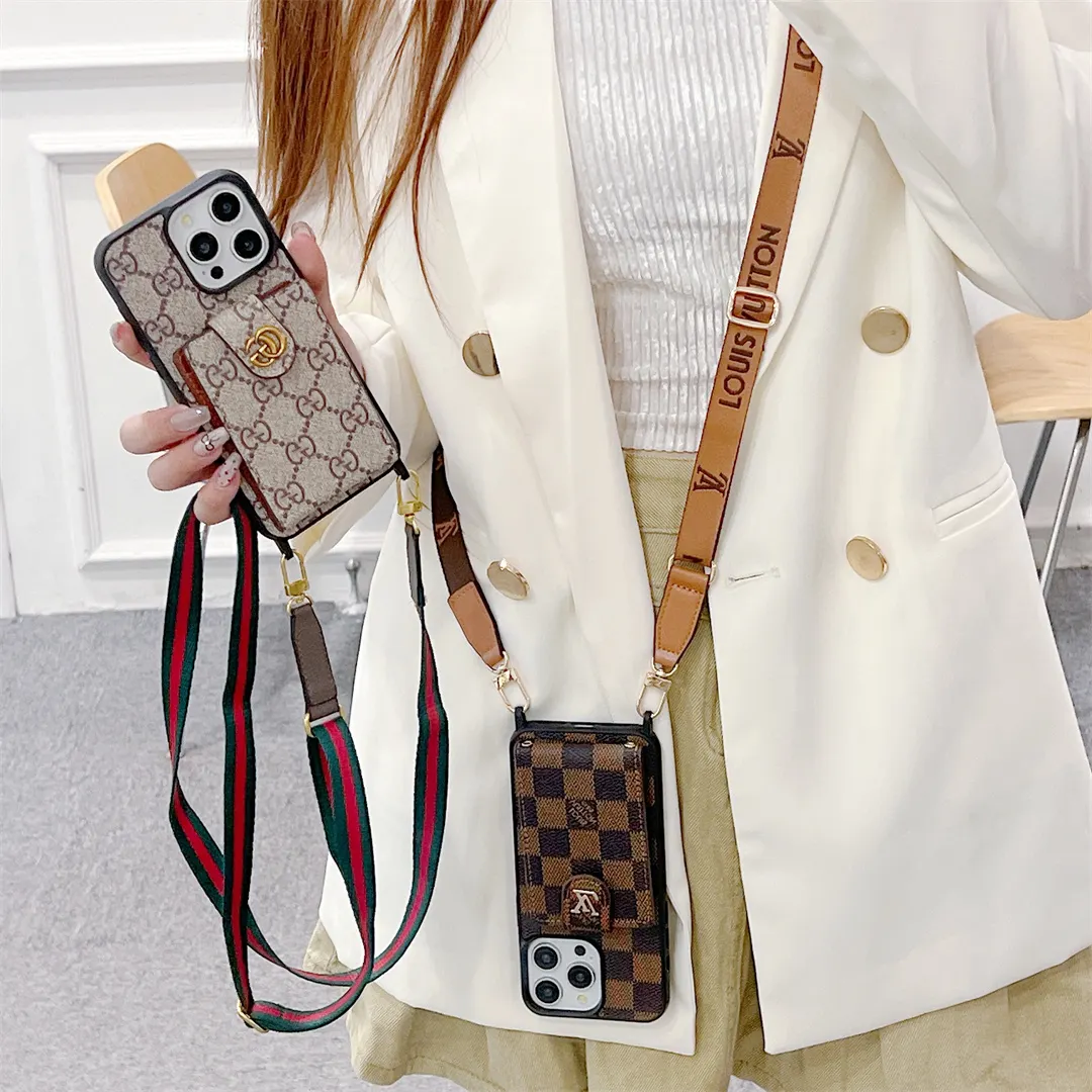 LV Elegant Canvas Leather Card Holder Gucci Ophidia GG Crossbody Apple iPhone Case