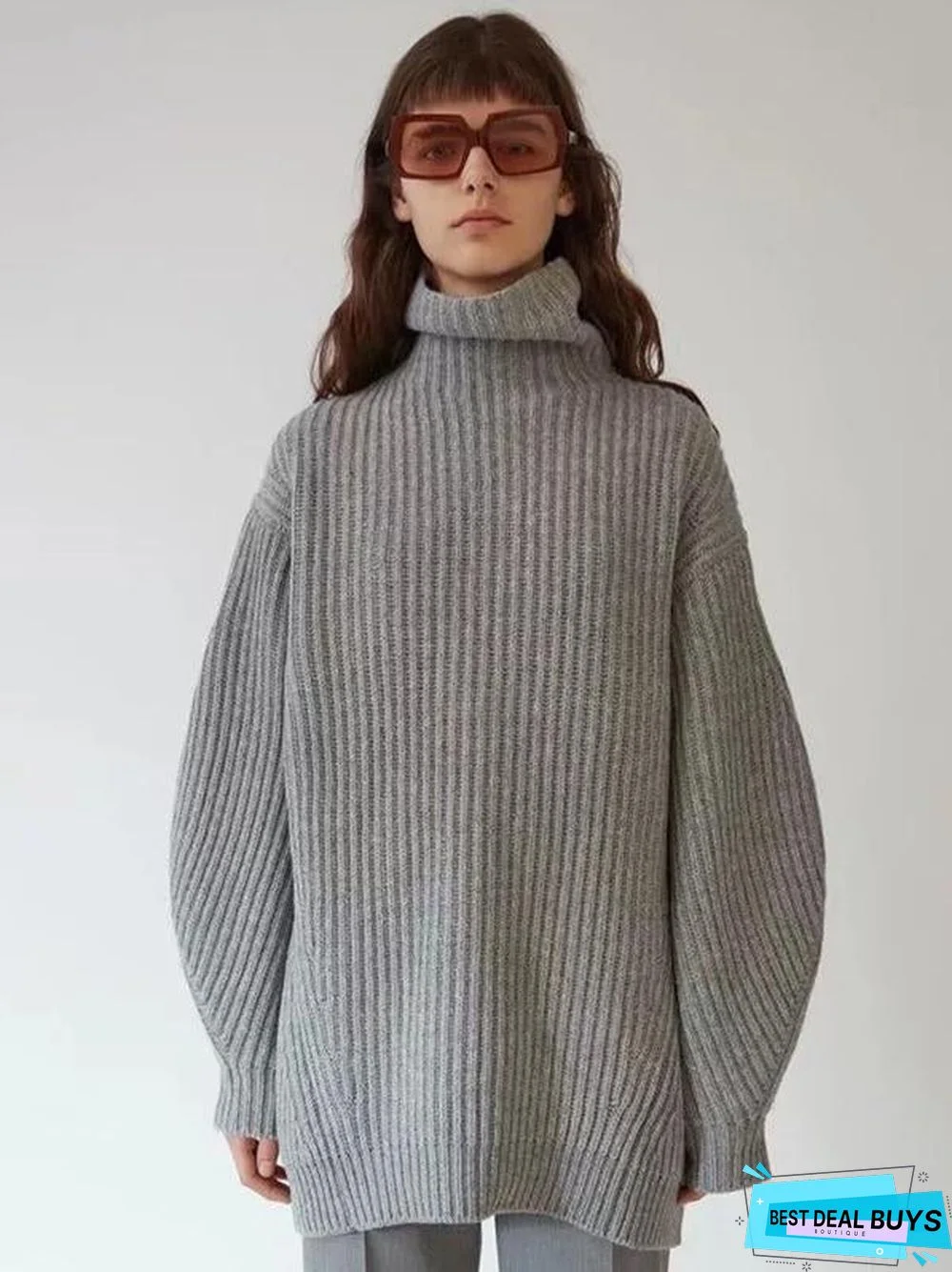 Round Neck Loose Knitting Sweater