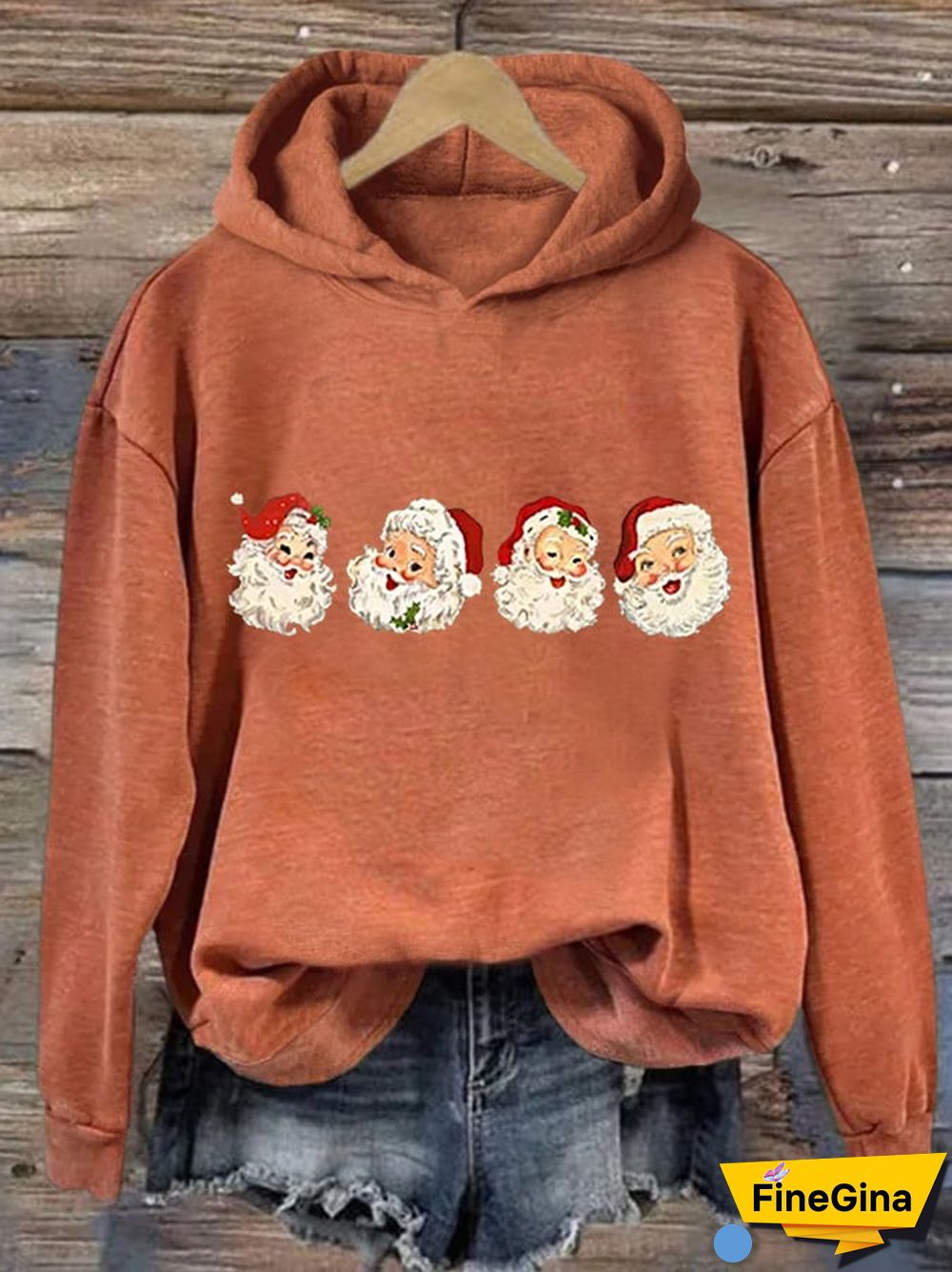 Women's Santa Claus Merry Christmas Casual Hoodie