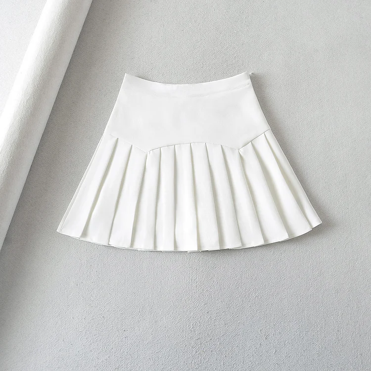 Peru Pleated High Rise Mini Skirt QueenFunky
