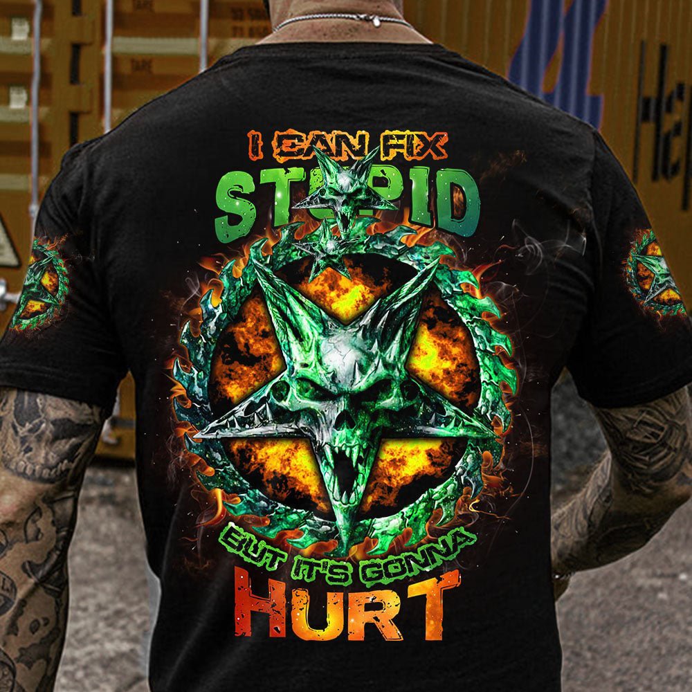 Personalized Slogan Skull Flywheel Creative Printing Men's Fashion Casual T-Shirt