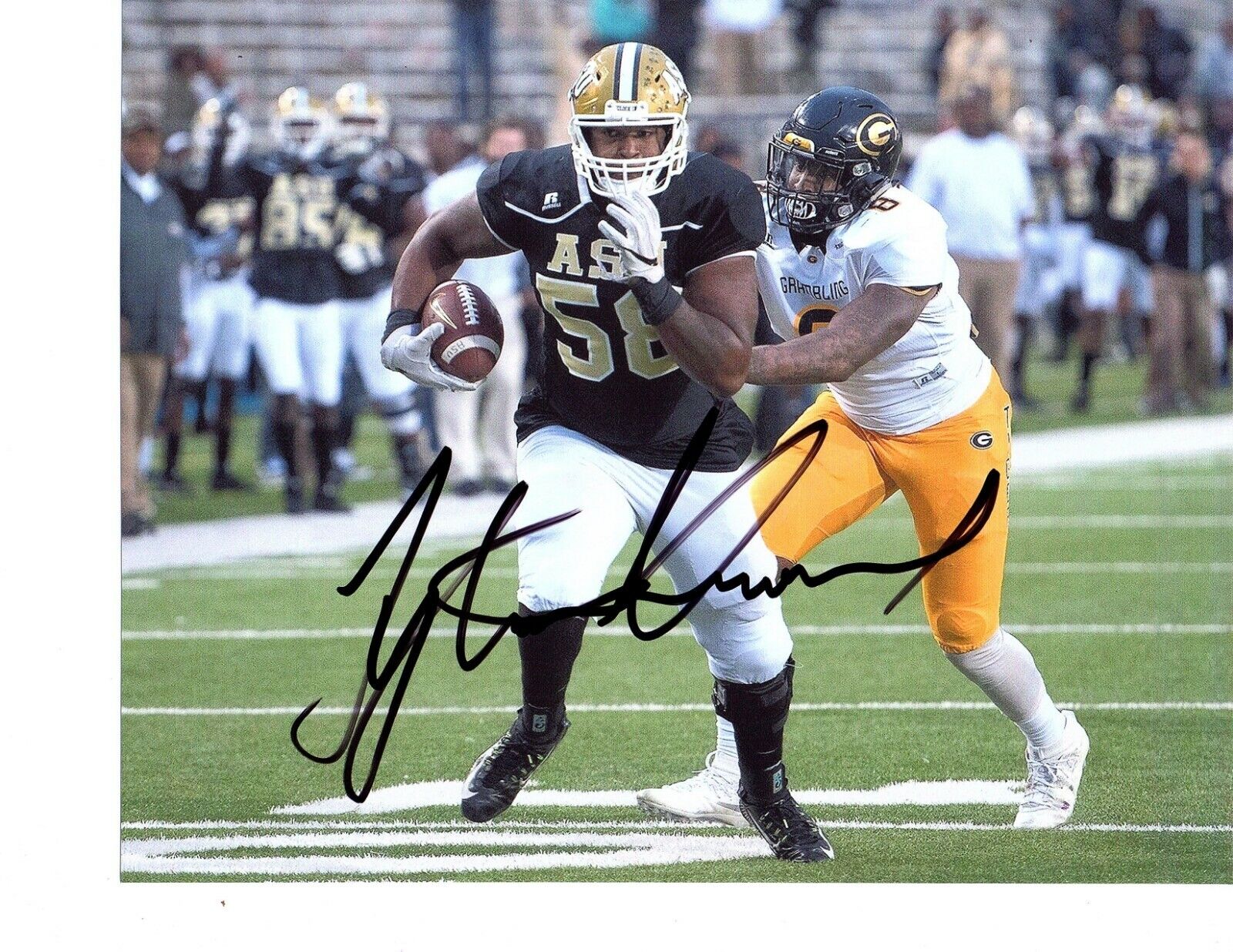 Khalen Saunders Western Illinois signed autographed 8x10 football Photo Poster painting c