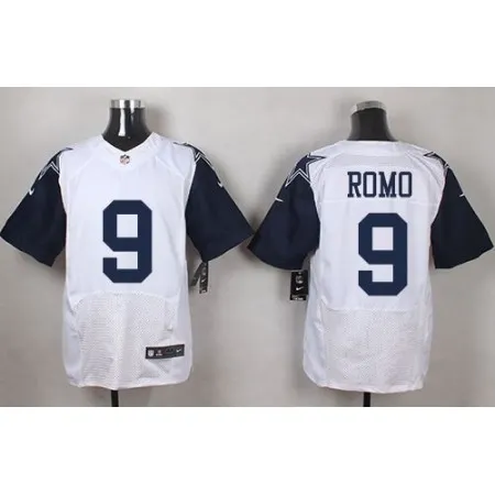 Cowboys #9 Tony Romo White Men's Stitched NFL Elite Rush Jersey