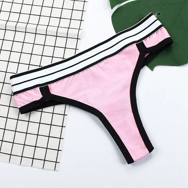 Women Sexy Thong Cotton G-String Underwear Female Plus Size Meet'r Cotton Panties Ladies Low-Rise Briefs Soft Lingerie Pantys