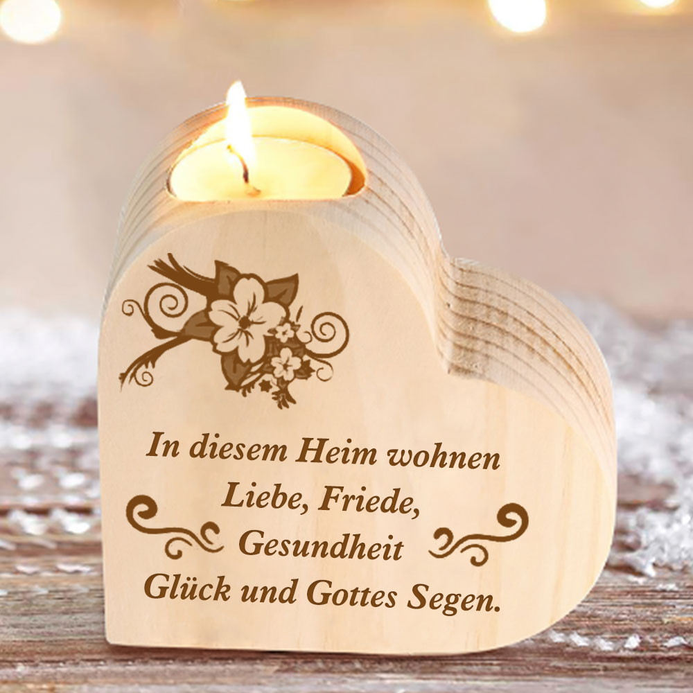 Kerzenhalter Mit Foto-Druck – Persönliches Geschenk Für Oma & Opa
