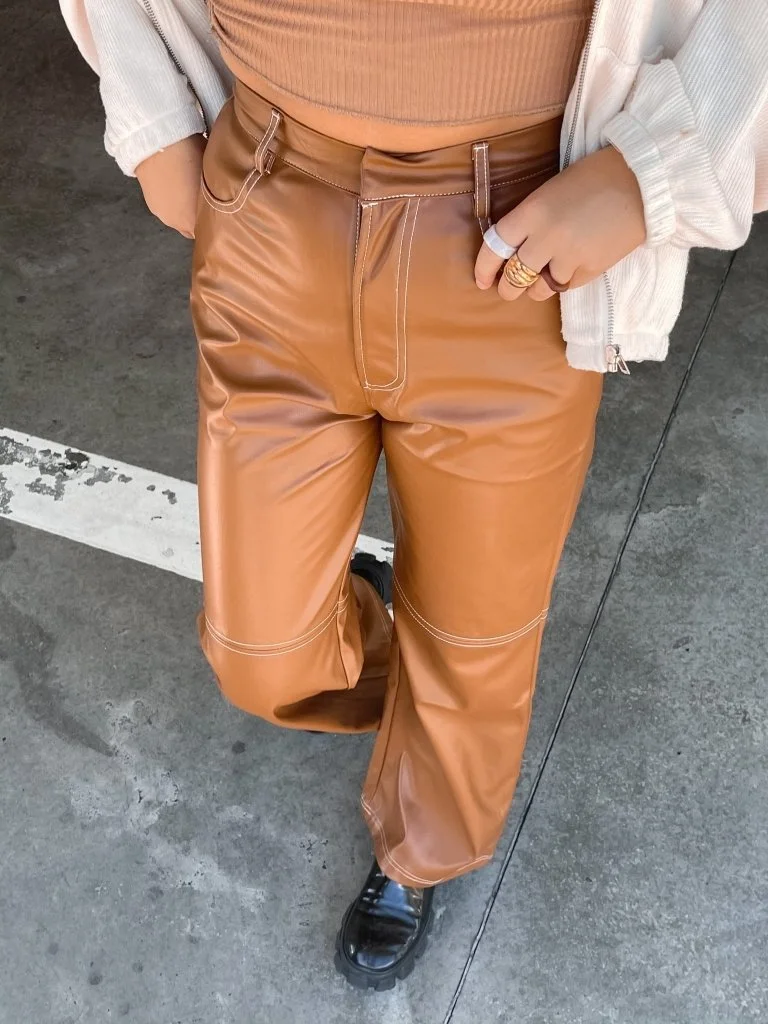 Ridin' on Route 66 Faux Leather Pants