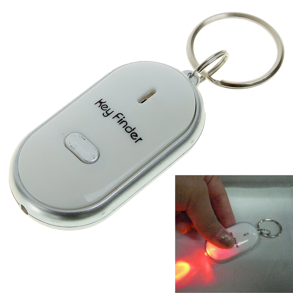 

1PCS White LED Light Keys Finder Lost Thing Locator Whistle Sound Sensor, 1pcs白色, 501 Original