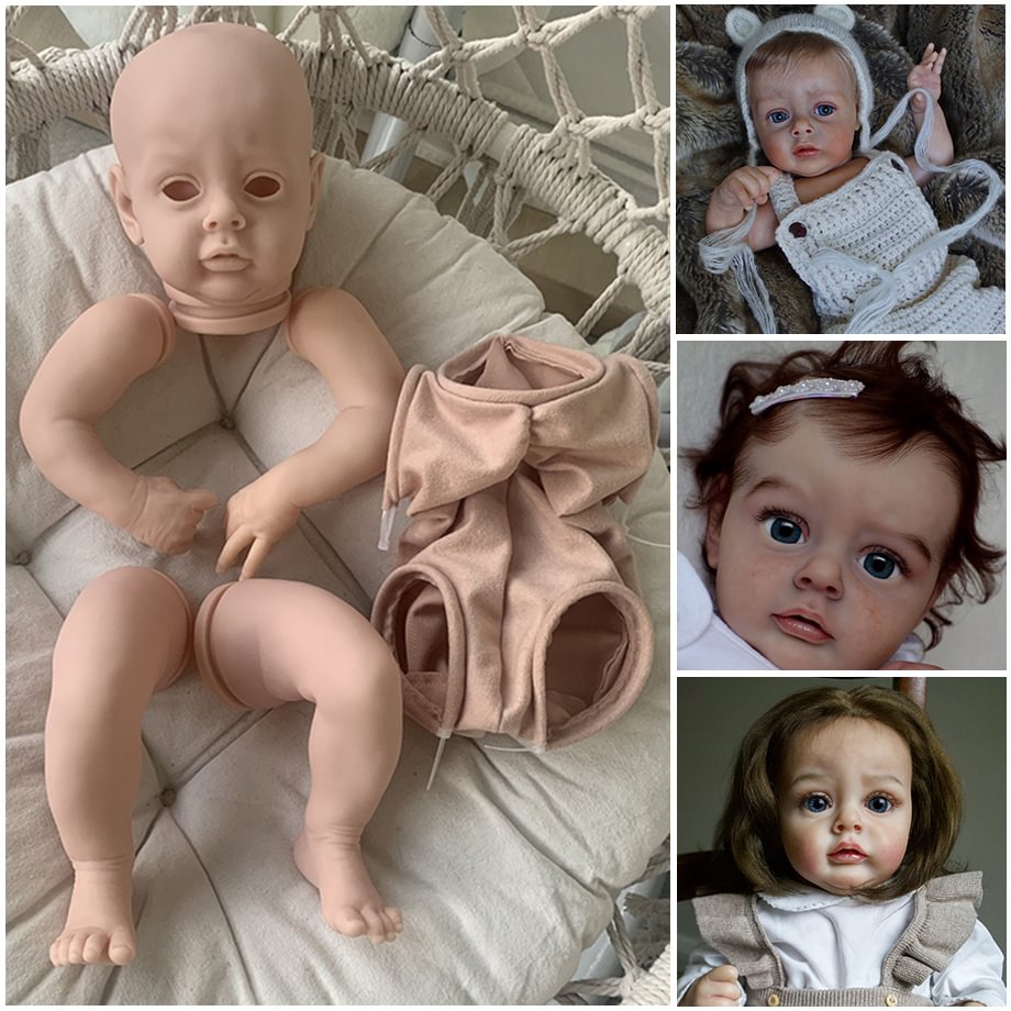 21 Inches Chloe Open Eyes DIY Blank Unpainted Reborn Baby Kit