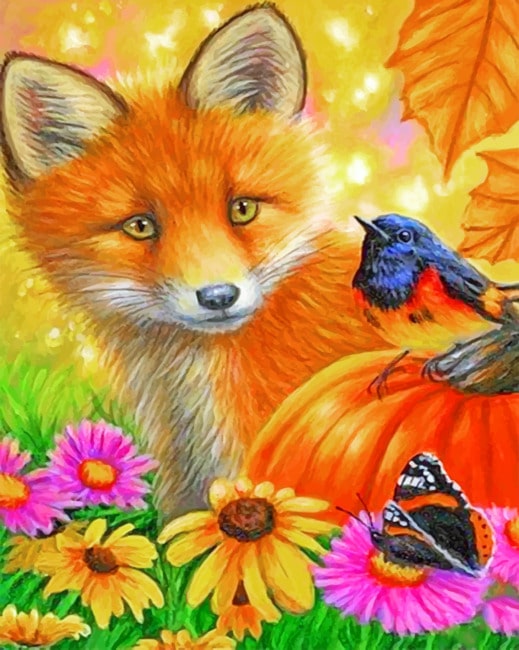 

Orange Fox – Paint By Numbers - 40*50CM, 501 Original