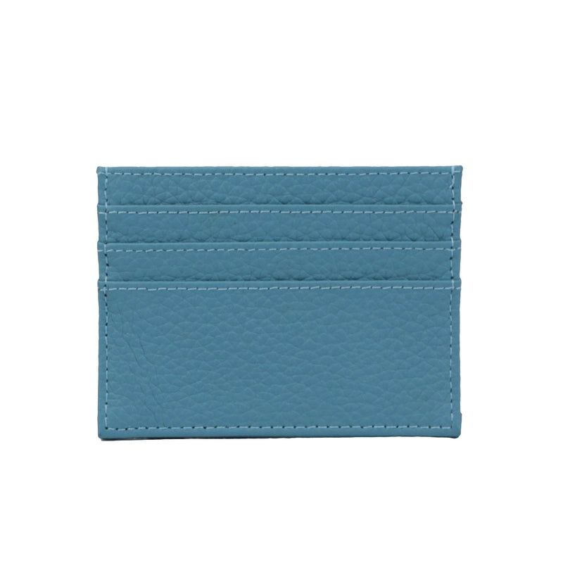 Unisex Solid Color Leather Open Card Holders