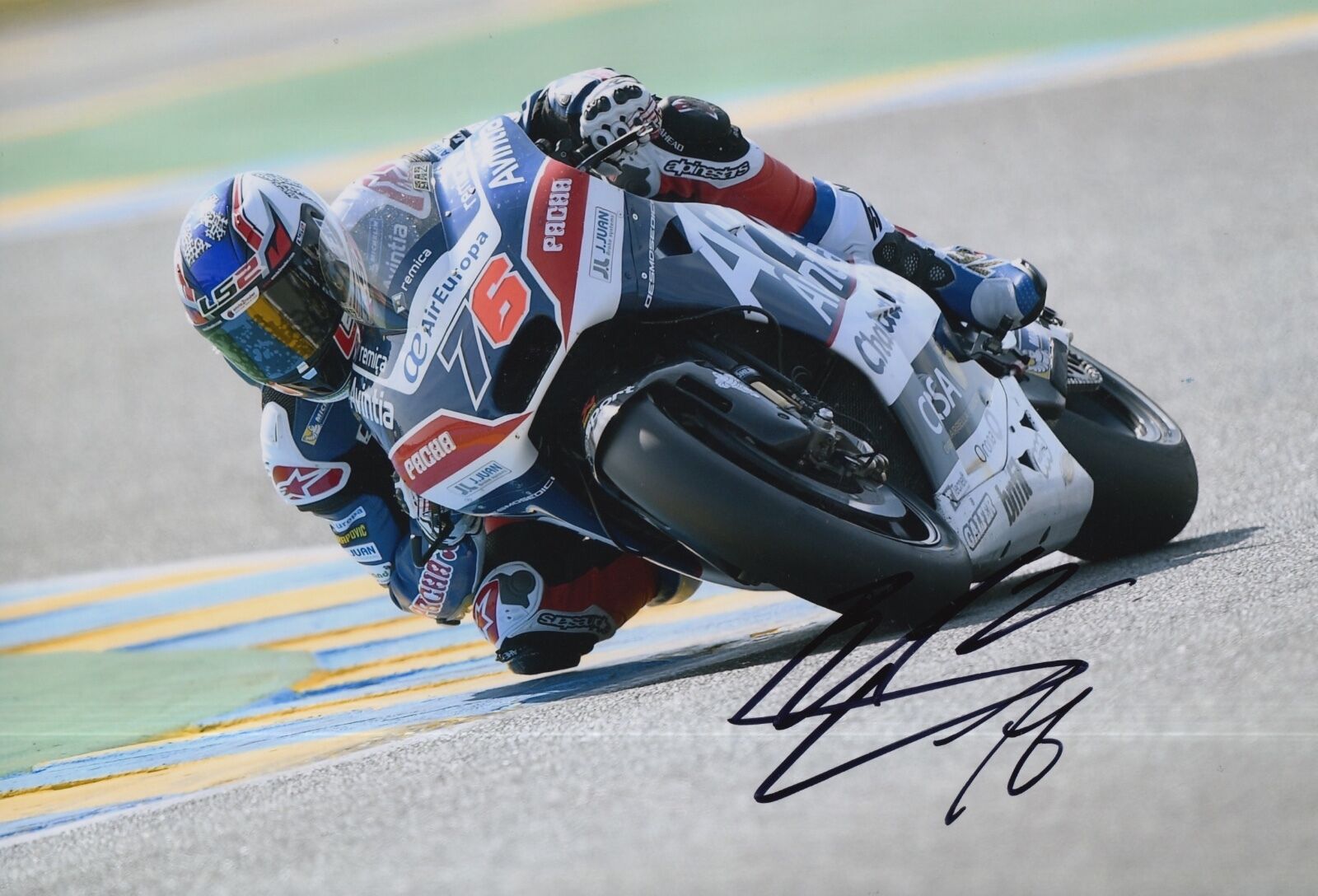 Loris Baz Hand Signed 12x8 Photo Poster painting Avintia Racing Ducati 2016 MOTOGP 4.