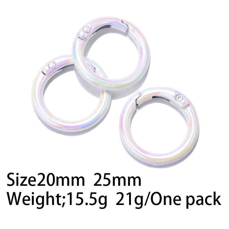 Basic Round Alloy Plating Unisex Bag Pendant Keychain