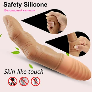 5 Modes Heating Realistic Finger Vibrator Dildo G-spot Stimulator Vibrator