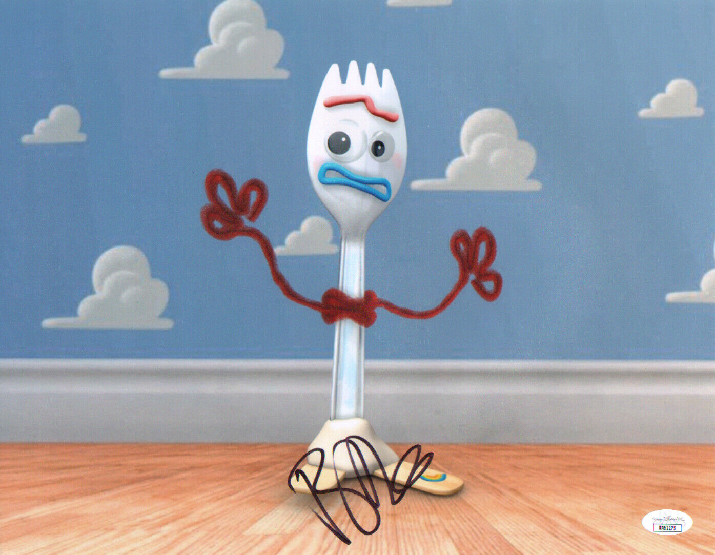 TONY HALE Authentic Hand-Signed TOY STORY 4 ~ FORKY